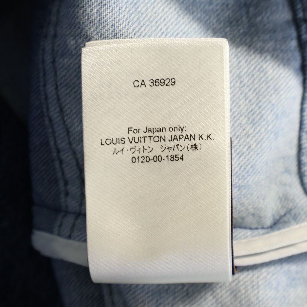 Louis Vuitton Monogram Patchwork Denim Long Sleeve Paneled Polo Shirt — view 8
