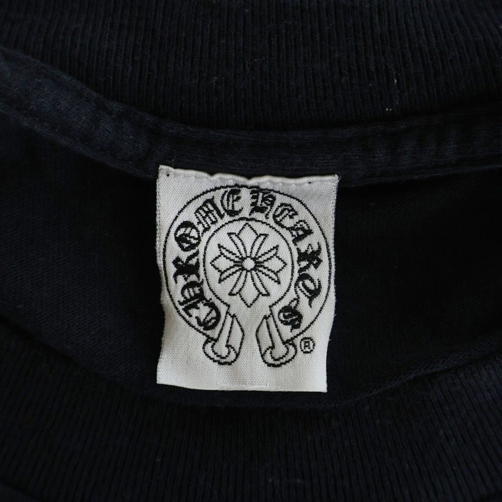 Chrome Hearts Vintage CH Long Sleeve 1 Horseshoe Printed T-Shirt Crew Neck Black — view 7