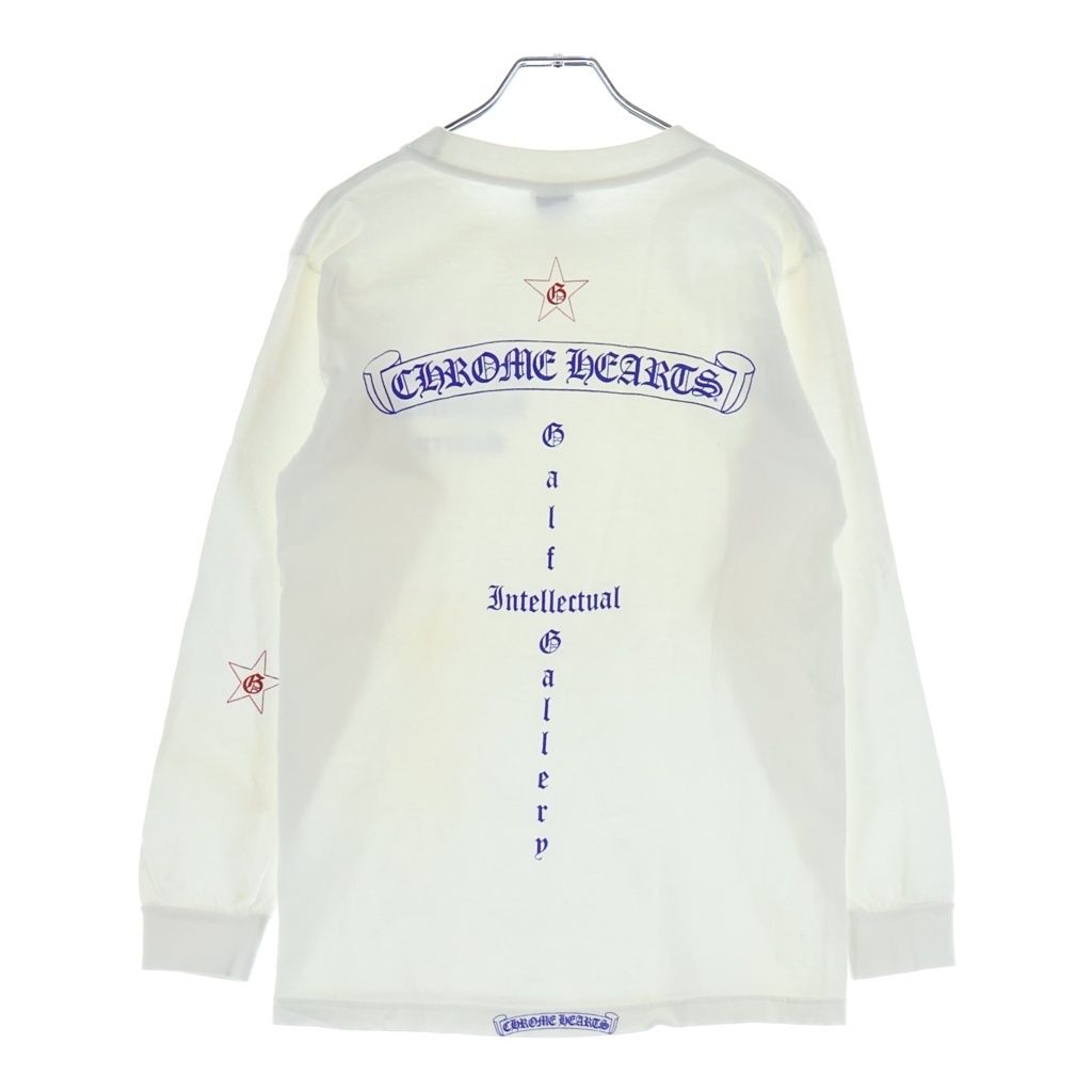 Chrome Hearts Vintage Galf Scroll Label Print Long Sleeve T-Shirt White