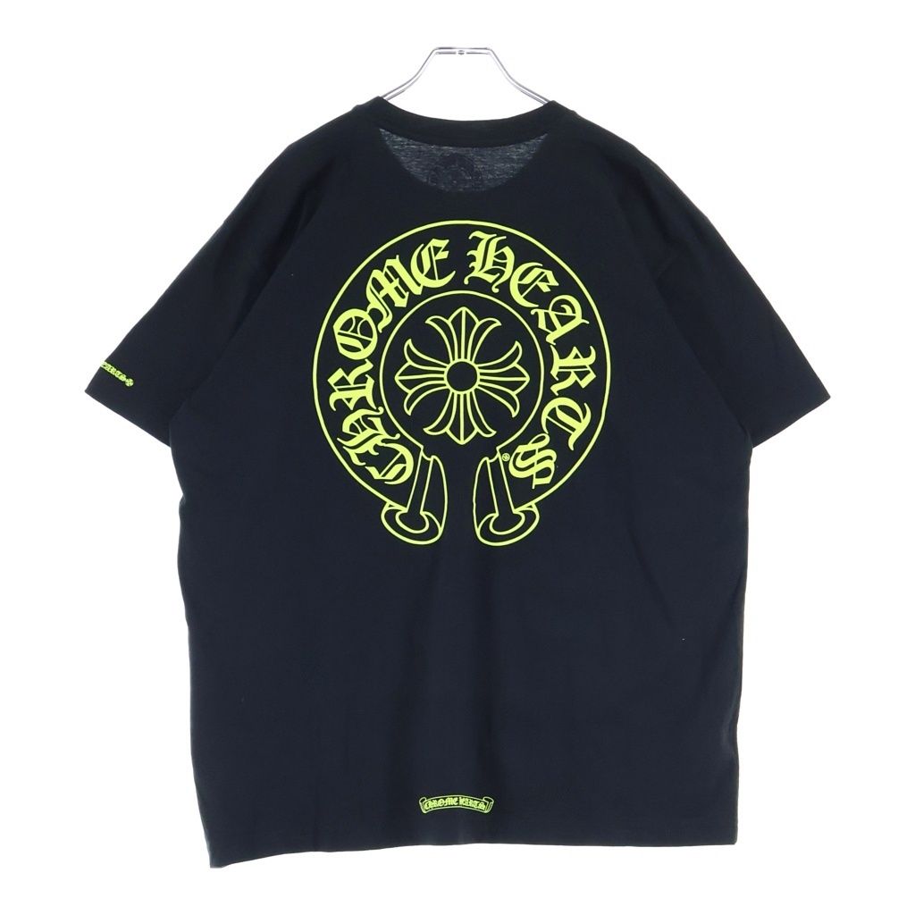 Chrome Hearts Horseshoe Short Sleeve Tee Black Neon Yellow T-Shirt
