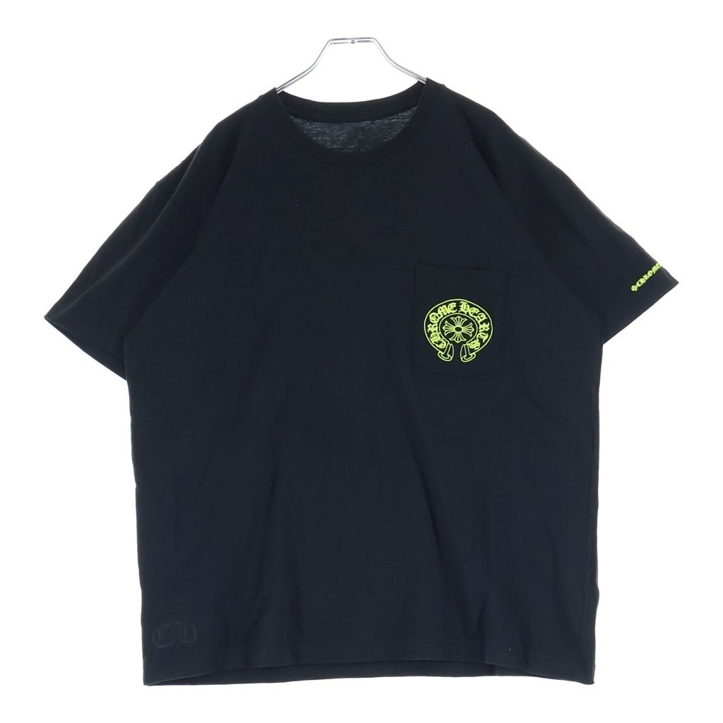 Chrome Hearts Horseshoe Short Sleeve Tee Black Neon Yellow T-Shirt — view 2