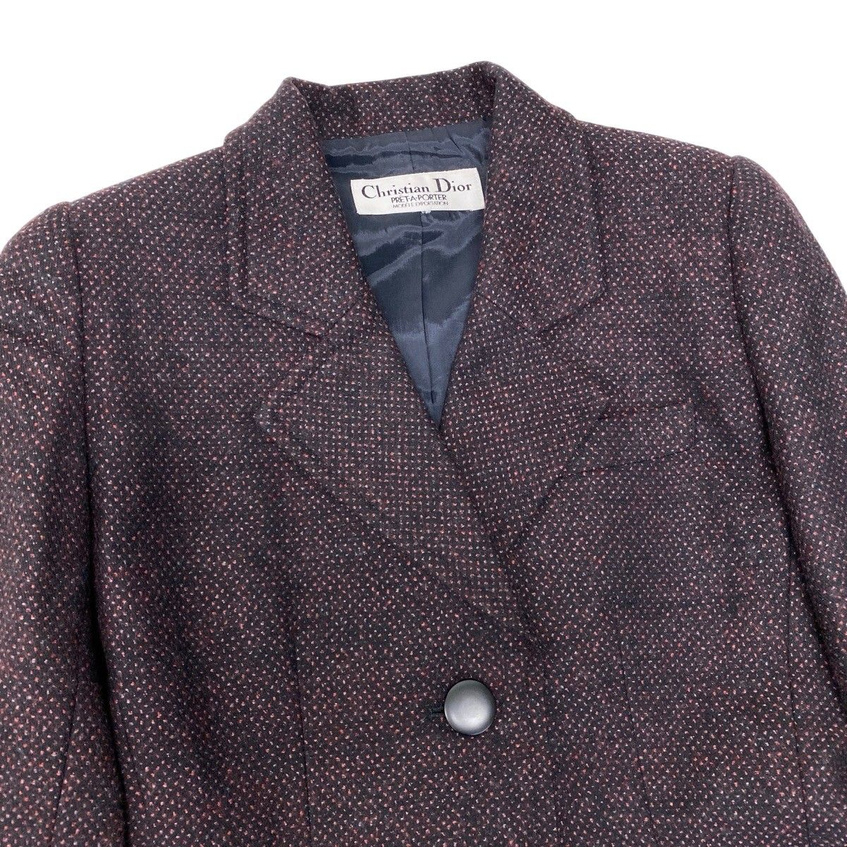 Dior Tailored Jacket Wool Black Bordeaux — view 5