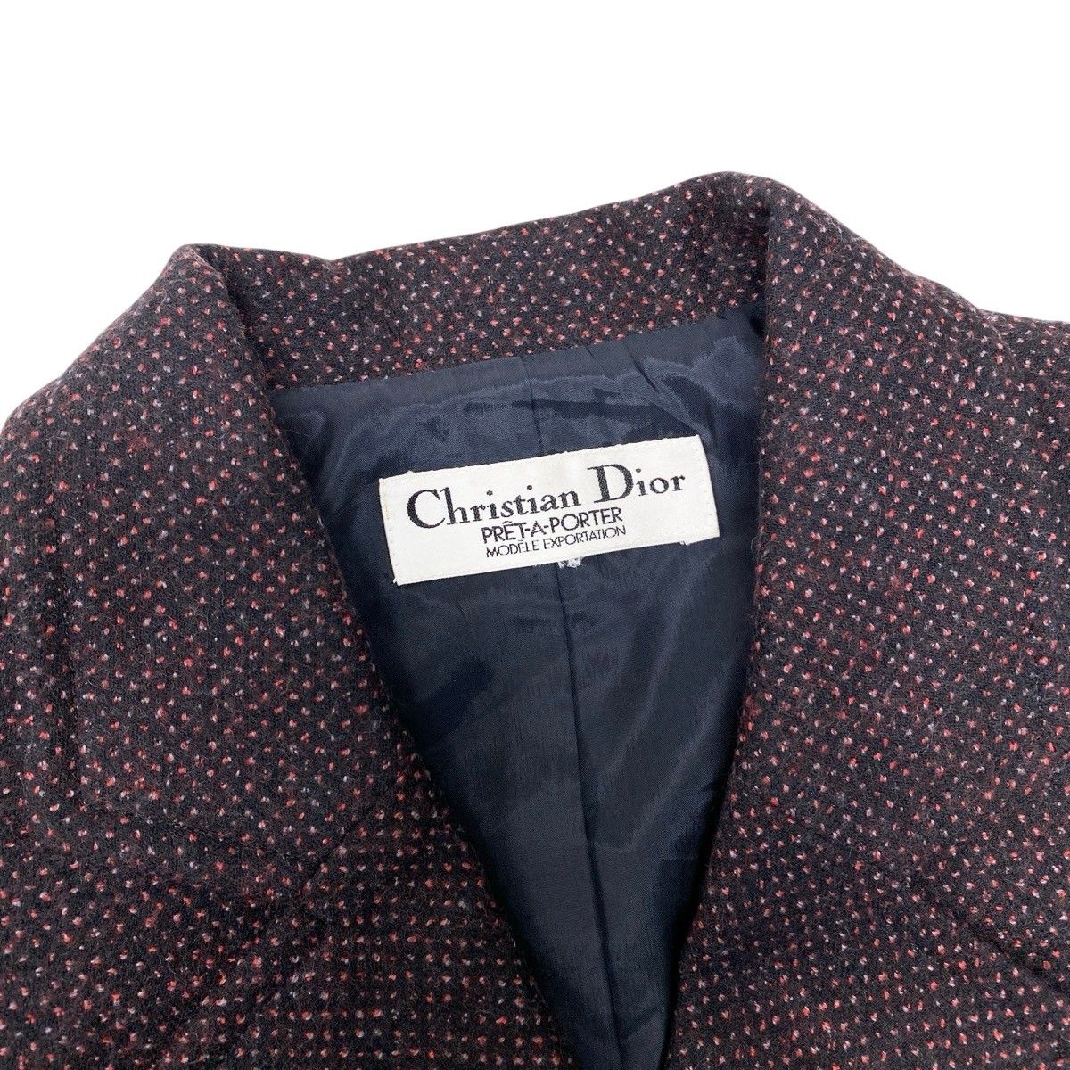 Dior Tailored Jacket Wool Black Bordeaux — view 8