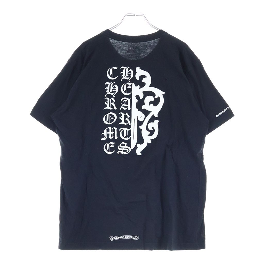 Chrome Hearts CH Short Sleeve Back Vine Dagger English Logo Print Top T-Shirt