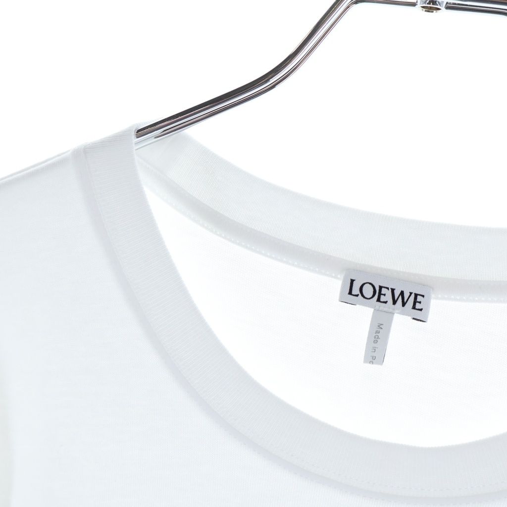 Loewe 3 D Double L Relaxed Fit Crew Neck Short Sleeve T-Shirt White Blue — view 6