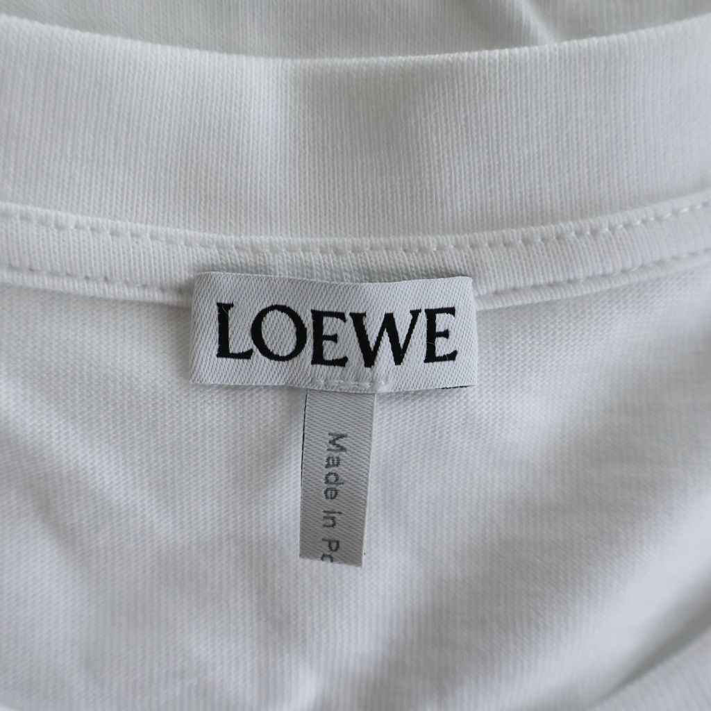 Loewe 3 D Double L Relaxed Fit Crew Neck Short Sleeve T-Shirt White Blue — view 7
