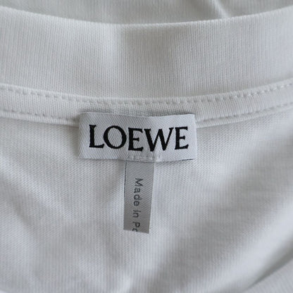 Loewe 3 D Double L Relaxed Fit Crew Neck Short Sleeve T-Shirt White Blue — view 7