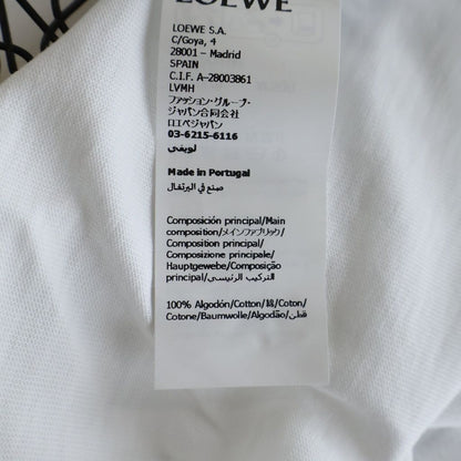 Loewe 3 D Double L Relaxed Fit Crew Neck Short Sleeve T-Shirt White Blue — view 8
