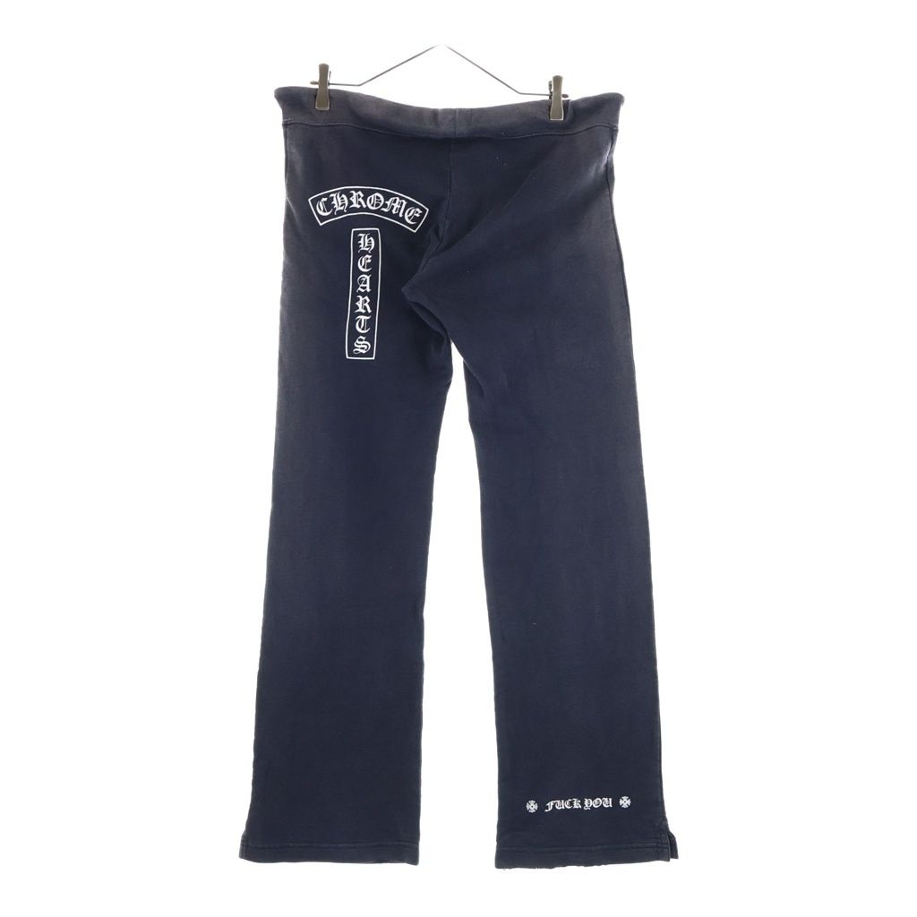 Chrome Hearts Vintage Sweatpants T Bar Logo Print Long Black