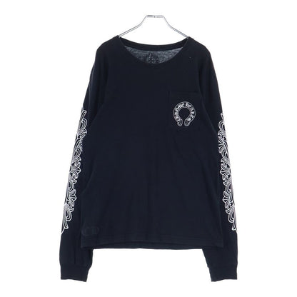 Chrome Hearts Dbl Flrl Long Sleeve Tee Double Floral Print T-Shirt Black White — view 2