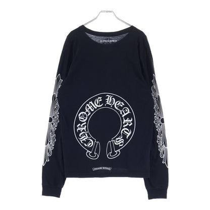 Chrome Hearts Dbl Flrl Long Sleeve Tee Double Floral Print T-Shirt Black White