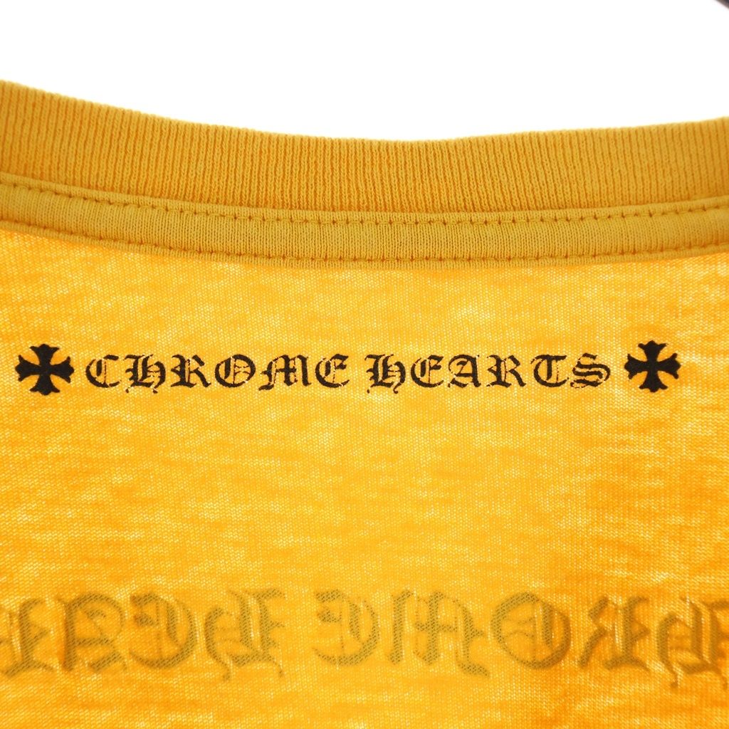 Chrome Hearts Mustard Arm Logo Long Sleeve Tee Crew Neck T-Shirt Yellow — view 7