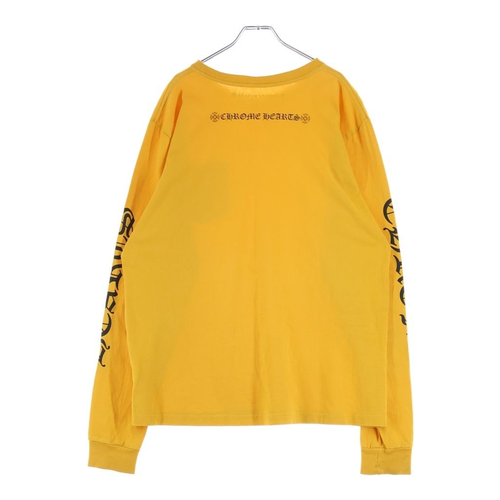 Chrome Hearts Mustard Arm Logo Long Sleeve Tee Crew Neck T-Shirt Yellow — view 2