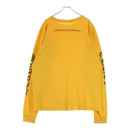 Chrome Hearts Mustard Arm Logo Long Sleeve Tee Crew Neck T-Shirt Yellow — view 2
