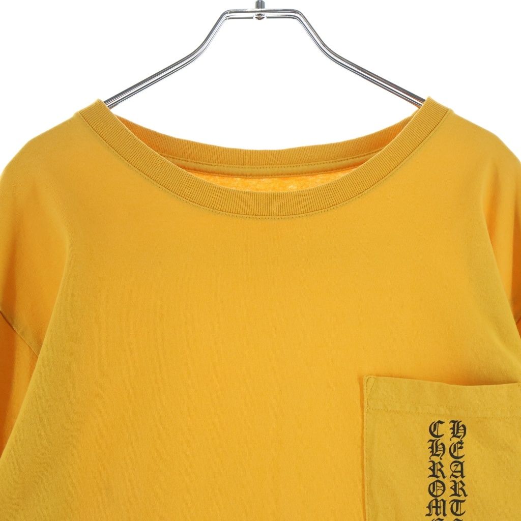 Chrome Hearts Mustard Arm Logo Long Sleeve Tee Crew Neck T-Shirt Yellow — view 3