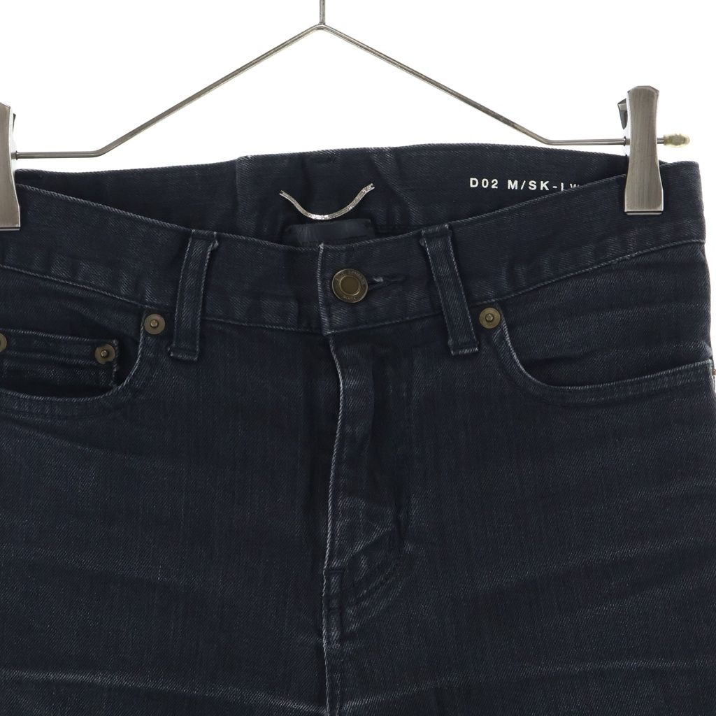 Saint Laurent Paris Skinny Denim Pants Black — view 3