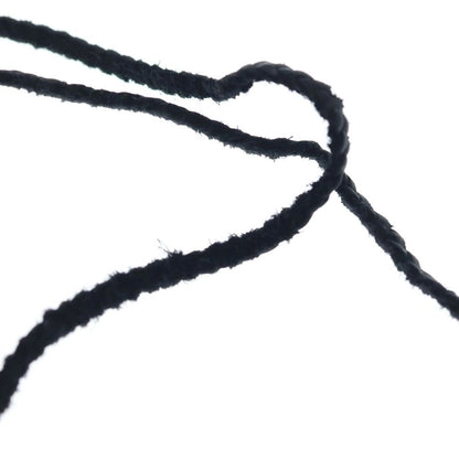 Chrome Hearts CH CL Small CH Cross Crimp Leather Braid Necklace Silver Black — view 5