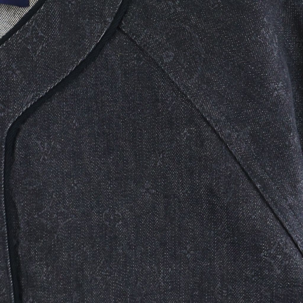 Louis Vuitton Monogram Denim Baseball Shirt Black — view 4