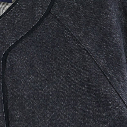 Louis Vuitton Monogram Denim Baseball Shirt Black — view 4