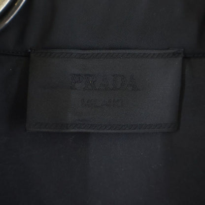 Prada Re-Nylon Short Sleeve Shirt Triangle Logo Nylon Open Collar Snap Button — view 6