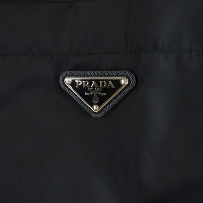 Prada Re-Nylon Short Sleeve Shirt Triangle Logo Nylon Open Collar Snap Button — view 5