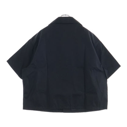Prada Re-Nylon Short Sleeve Shirt Triangle Logo Nylon Open Collar Snap Button — view 2