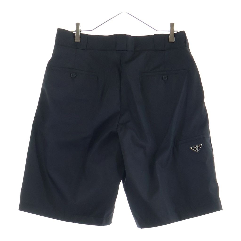 Prada Re-Nylon Bermuda Shorts Triangle Logo Nylon Black — view 2