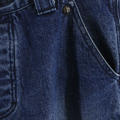 Chrome Hearts Denim Carpenter Button Fly Pants Indigo — view 4