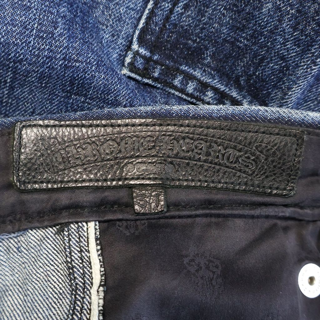 Chrome Hearts Denim Carpenter Button Fly Pants Indigo — view 7