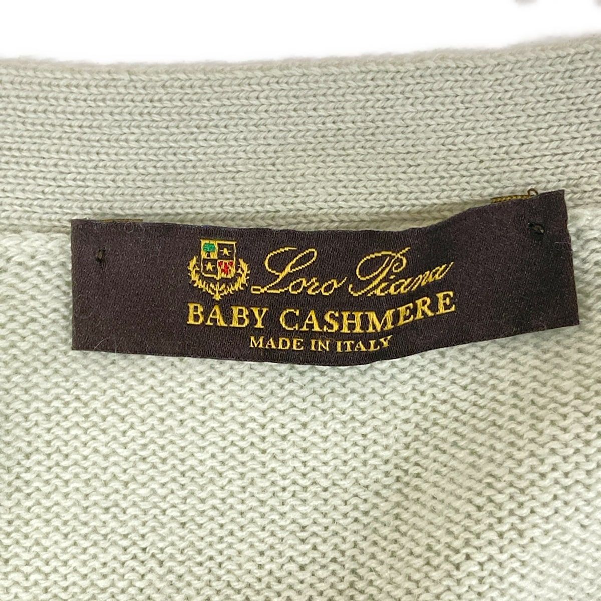 Loro Piana Cardigan M Light Green Long Sleeve Cashmere 42 — view 3