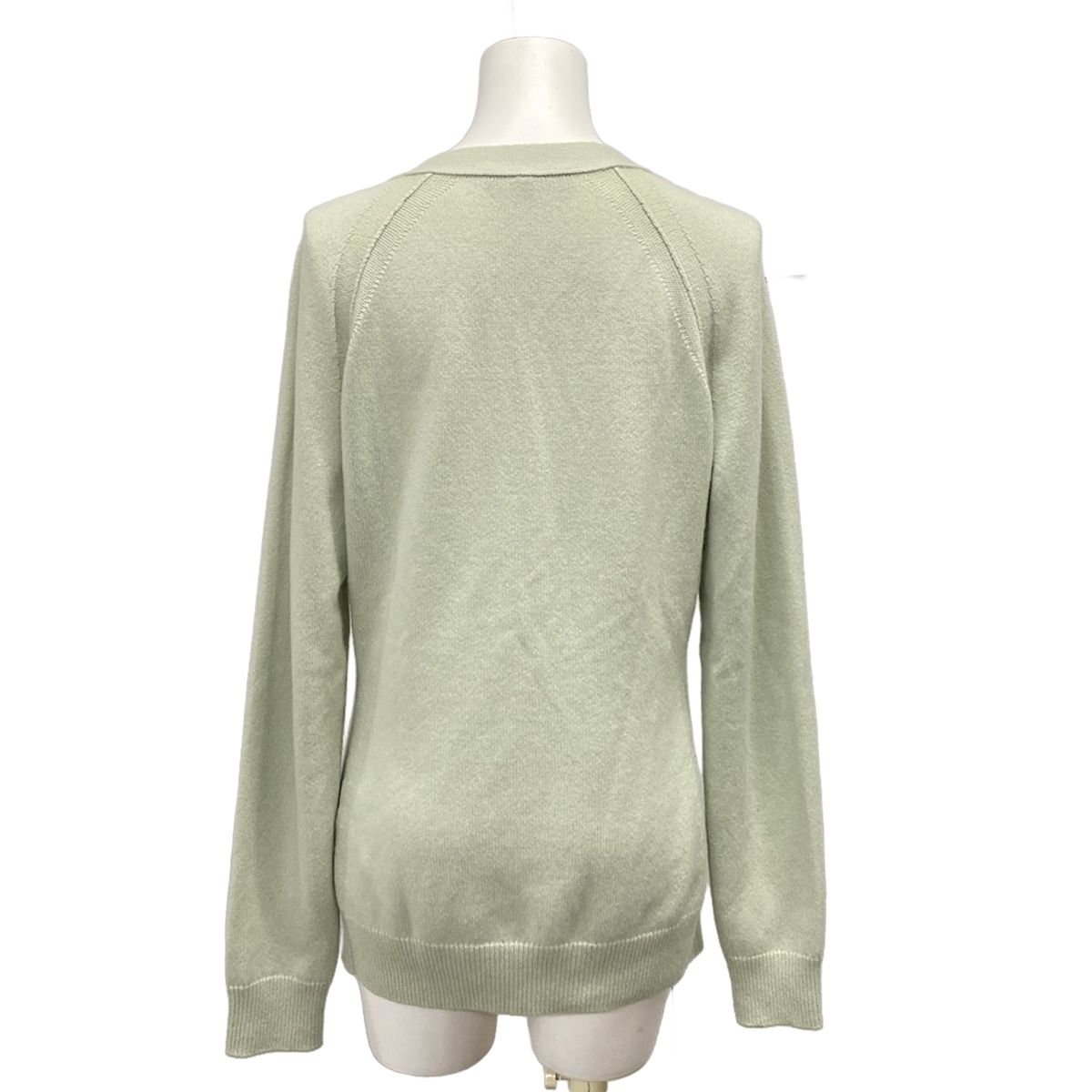 Loro Piana Cardigan M Light Green Long Sleeve Cashmere 42 — view 2