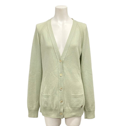 Loro Piana Cardigan M Light Green Long Sleeve Cashmere 42