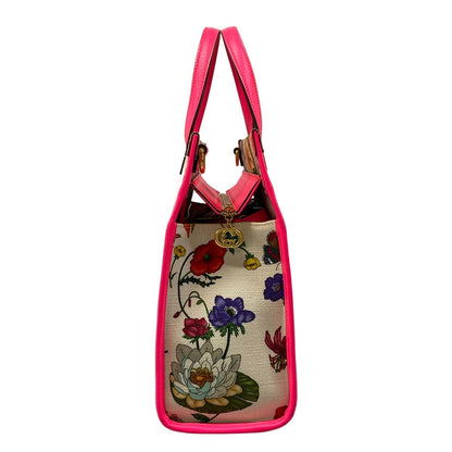 Gucci Handbag Flora White Pink Multi Floral Leather — view 2