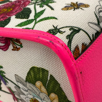 Gucci Handbag Flora White Pink Multi Floral Leather — view 6