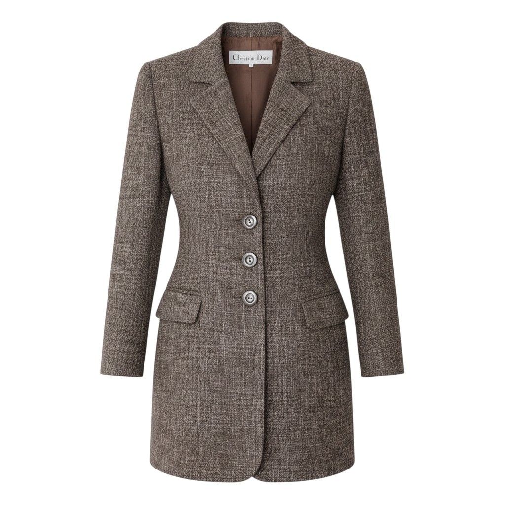 Dior Tailored Coat Wool Blend 11 Brown