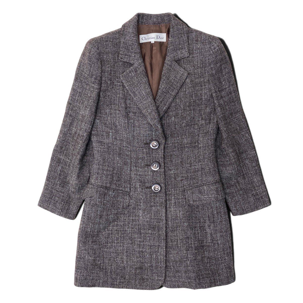Dior Tailored Coat Wool Blend 11 Brown — view 2