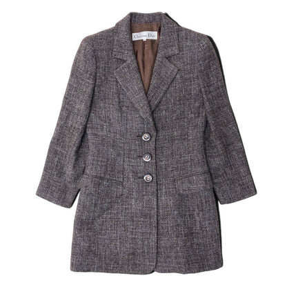Dior Tailored Coat Wool Blend 11 Brown — view 2