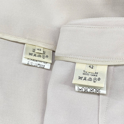 Hermes Skirt Suit Light Beige Wool — view 4