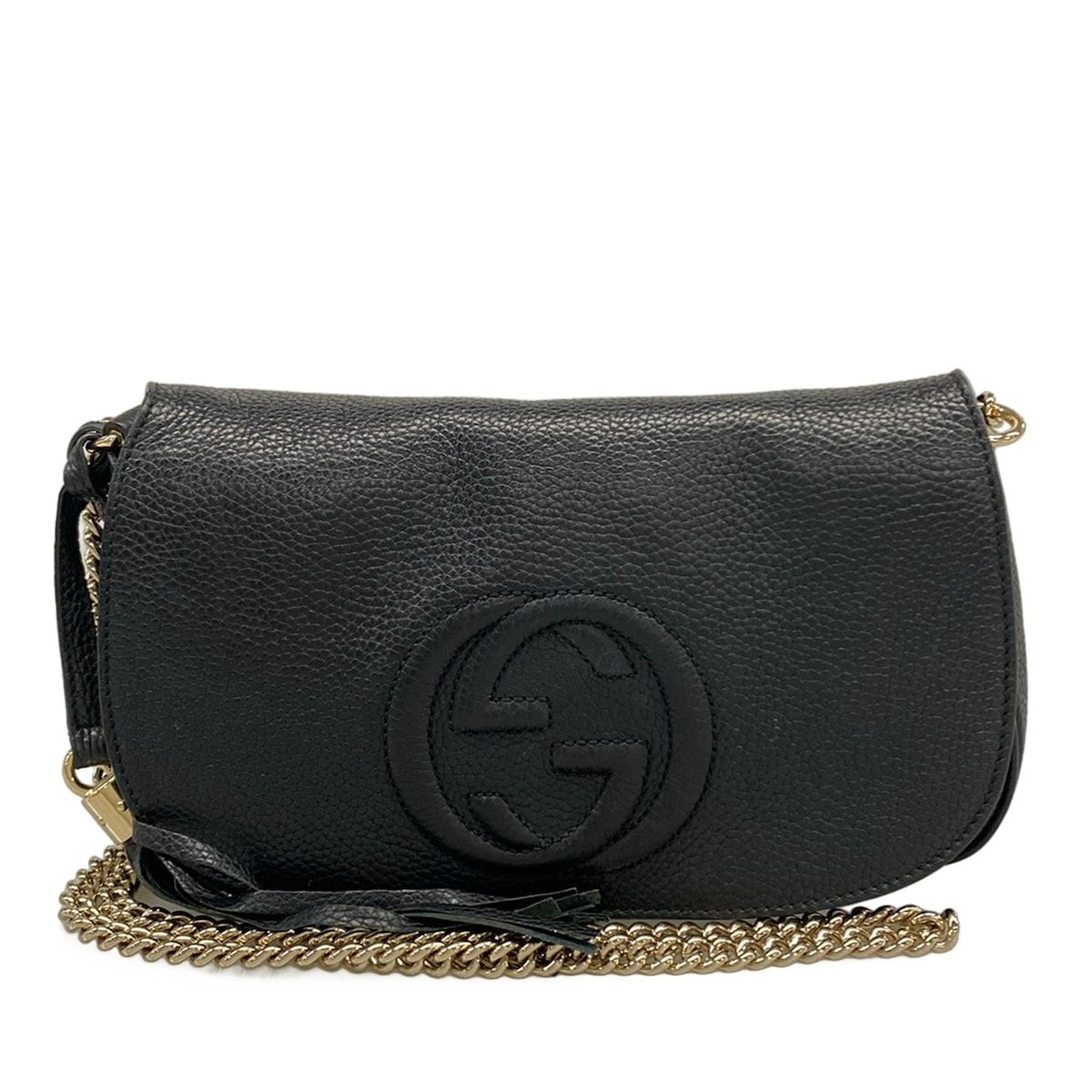 Gucci Shoulder Bag Soho Black Leather