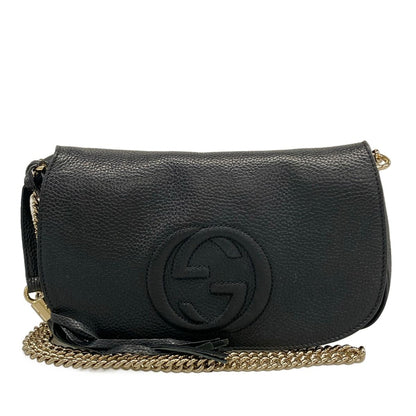 Gucci Shoulder Bag Soho Black Leather