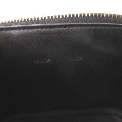 Chanel CC Logo Caviar Leather Black Gold Vanity Makeup Pouch — view 8