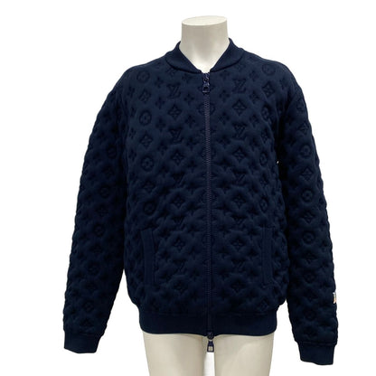 Louis Vuitton Jacket Embossed Monogram Bomber Dg0 Dark Navy Long Sleeve L