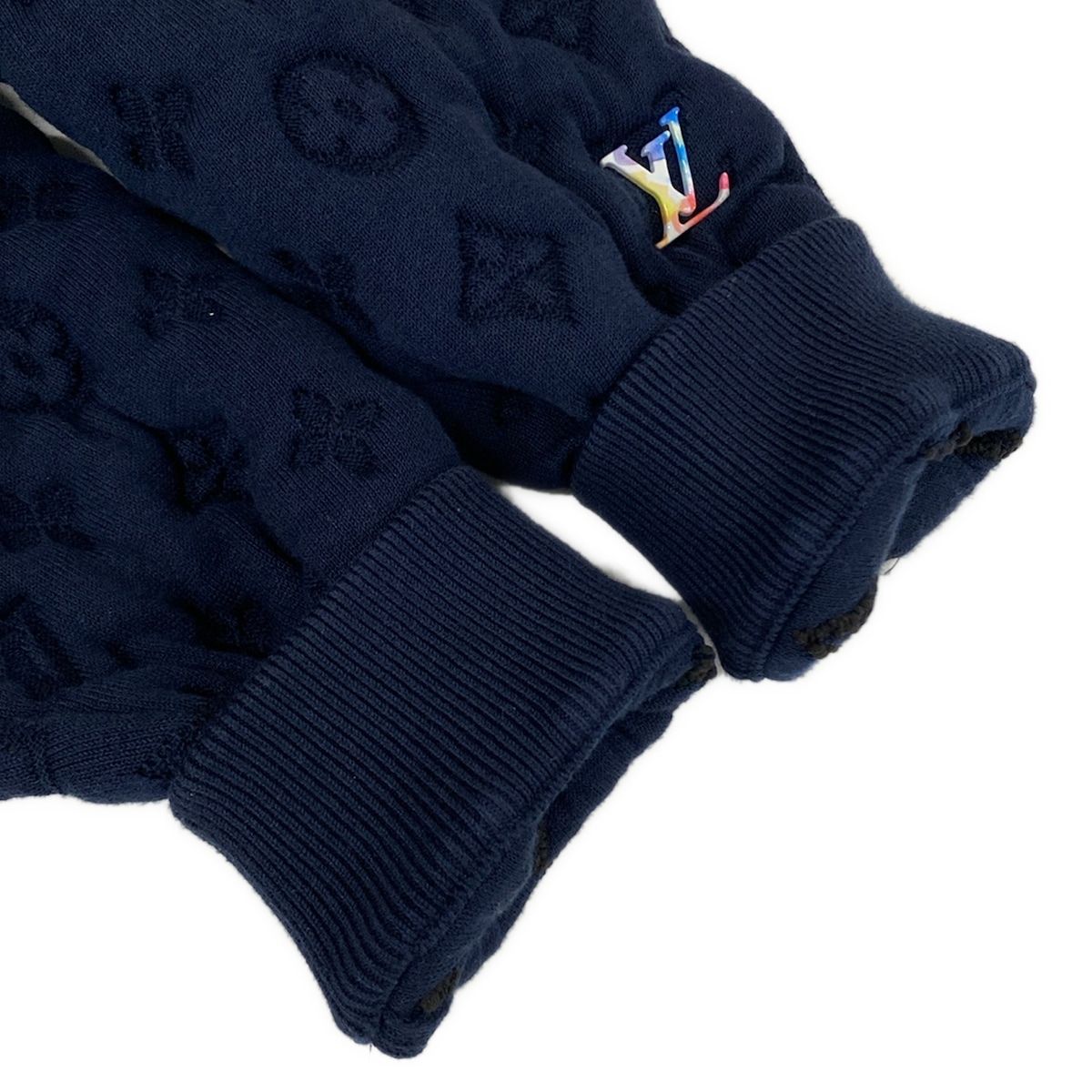 Louis Vuitton Jacket Embossed Monogram Bomber Dg0 Dark Navy Long Sleeve L — view 7