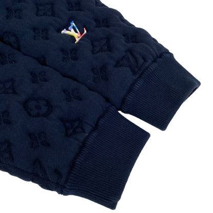 Louis Vuitton Jacket Embossed Monogram Bomber Dg0 Dark Navy Long Sleeve L — view 6
