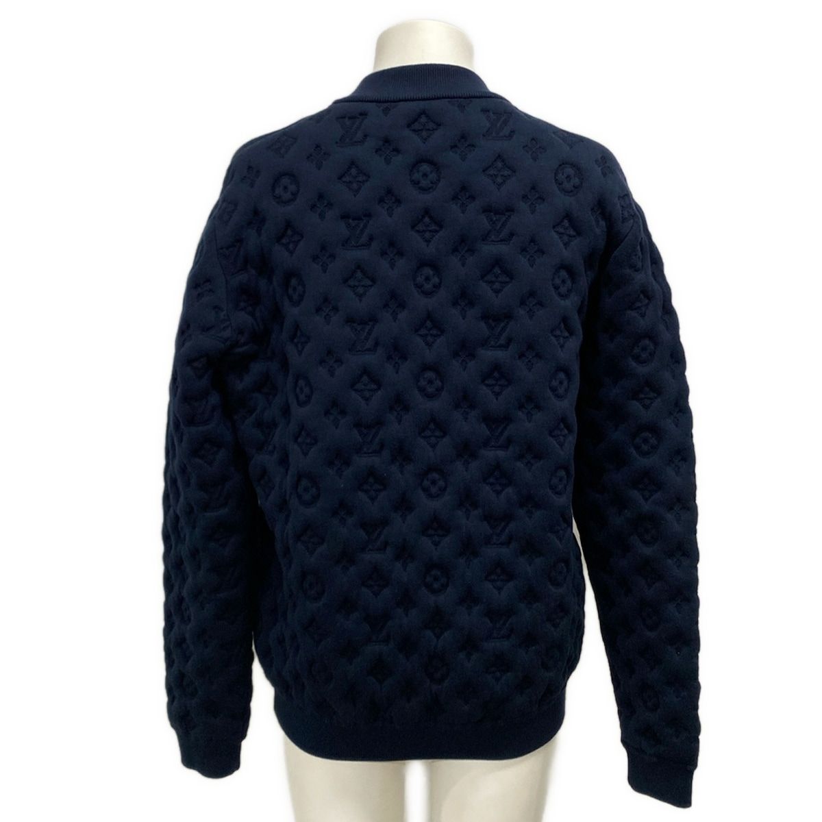 Louis Vuitton Jacket Embossed Monogram Bomber Dg0 Dark Navy Long Sleeve L — view 2