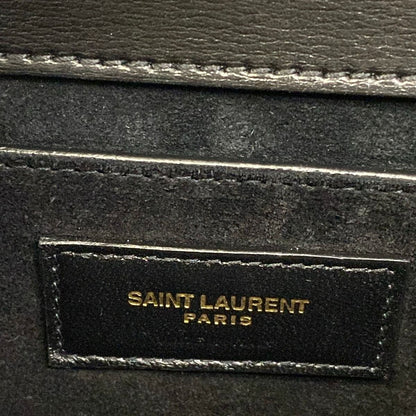 Saint Laurent Paris Shoulder Bag Sunset Medium Black Chain Leather — view 8