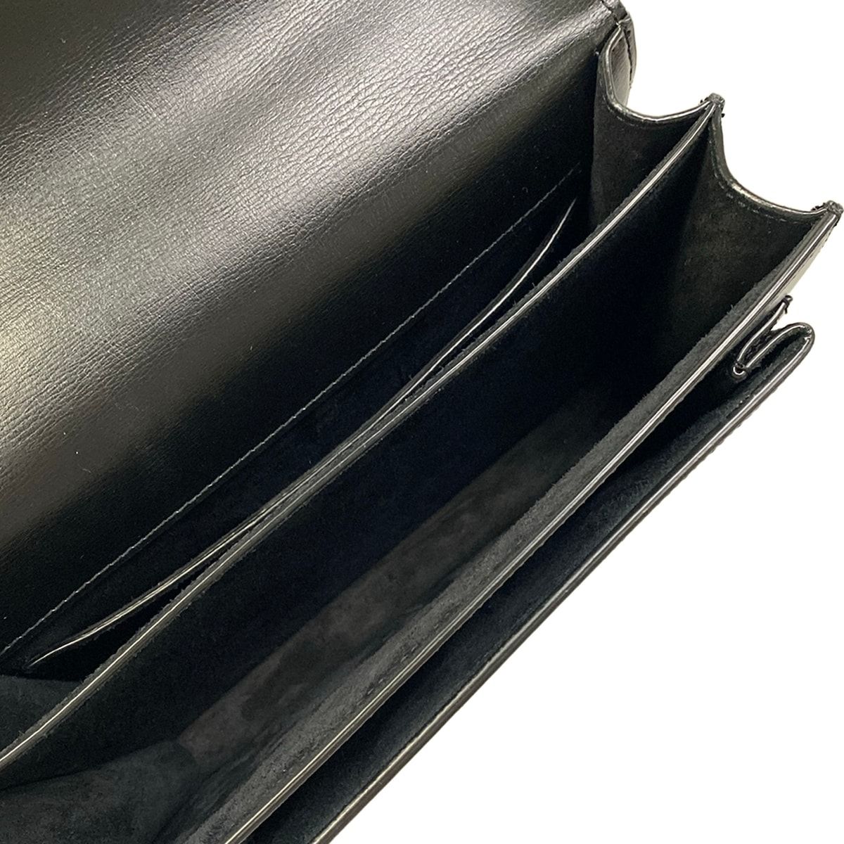 Saint Laurent Paris Shoulder Bag Sunset Medium Black Chain Leather — view 7