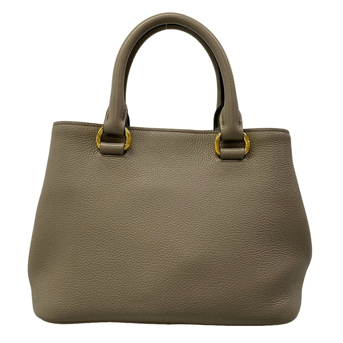 Prada Tote Bag Gray Beige Leather — view 3
