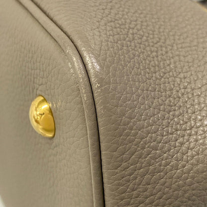 Prada Tote Bag Gray Beige Leather — view 6