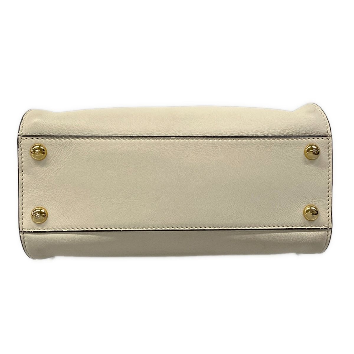 Fendi Handbag Peekaboo Iconic Small Beige Inside Zucca Pattern Leather — view 5